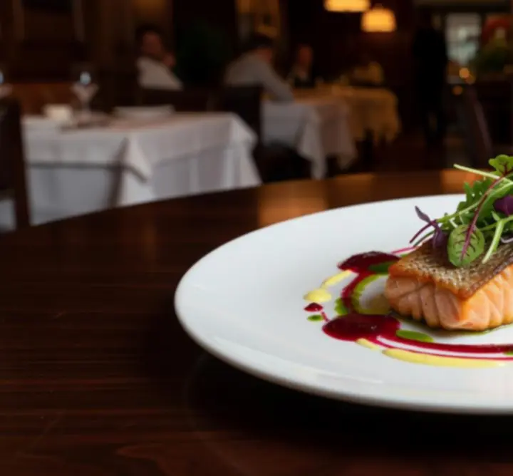 Starannie podane danie w restauracji