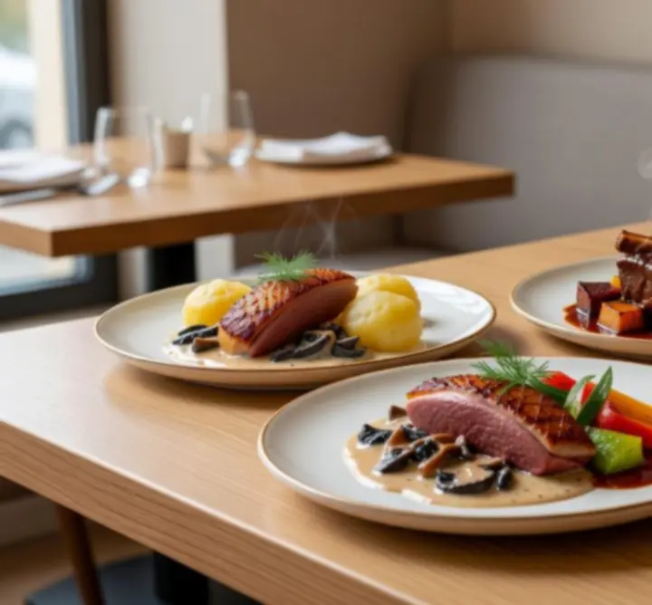 Przykładowe dania główne z różnych restauracji